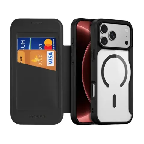 DUX DUCIS iPhone 17/18 Pro Max Skin X Pro flip tok fekete