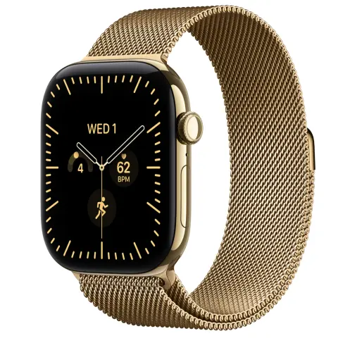APPLE Watch Series 12 GPS + Cellular 46mm arany titán tok arany milánói szíj M/L mjgv4mp/a