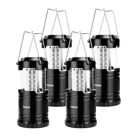 LEPRO Kempinglámpa PR330040-2 4 db fekete 3300007-4
