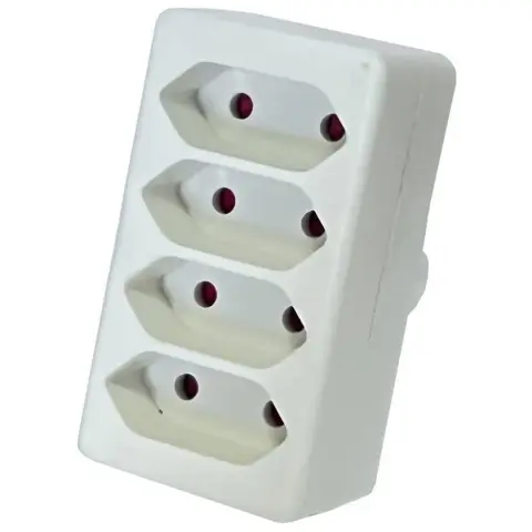 KONNOC Hálózati elosztó szögletes 4x lapos aljzat DX-GB01/4