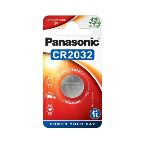 PANASONIC Gombelem CR-2032 ipari 1db/csomag OEM