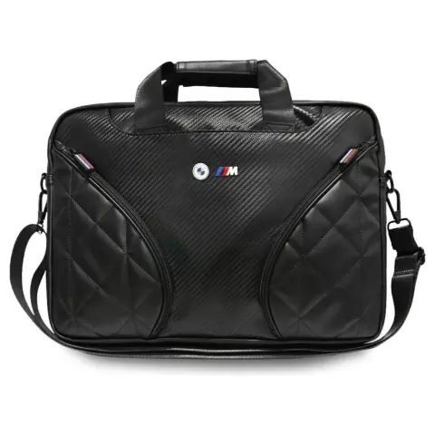 BMW Táska Carbon Pockets & Metal Logo 16" fekete BMCB15PCASEPOK