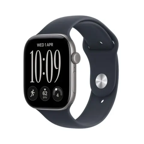 APPLE Watch Series 12 GPS + Cellular 46mm asztroszürke alumínium tok tengerészkék sportszíj S/M mjg64mp/a