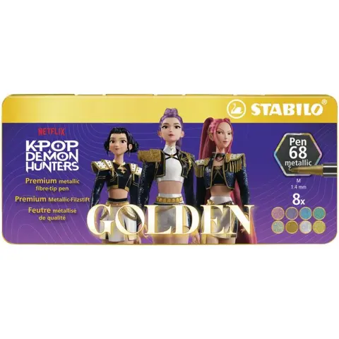 STABILO Pen 68 Metallic K-Pop démonvadászok marker pribor 8 boja