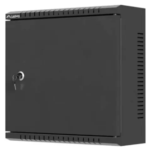 LANBERG 10" fali rack szekrény 2U 340x140x340 mm fémajtós fekete WAT1-3414-00B