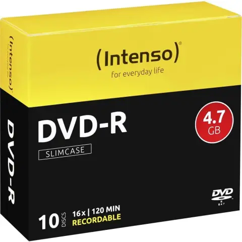 INTENSO DVD-R ploča 4.7GB 16x tanko slučaj 10 kom 4101652
