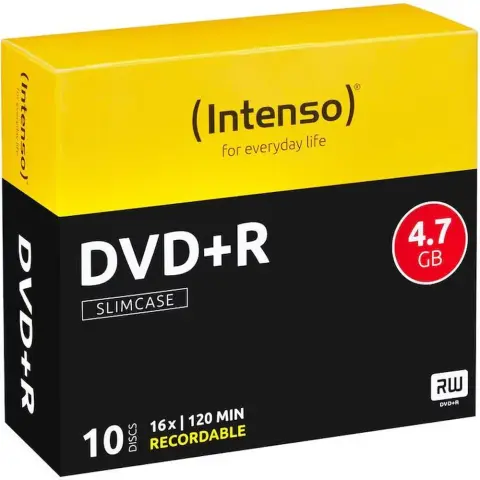 INTENSO DVD+R ploča 4.7GB 16x tanko slučaj 10 kom 4111652