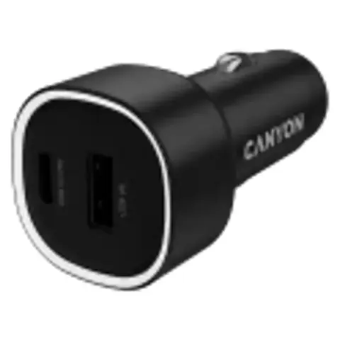 CANYON Auto- Ladegerät OnDrive 48 PD 48W USB-A+USB-C schwarz CNE-CCABR3AC