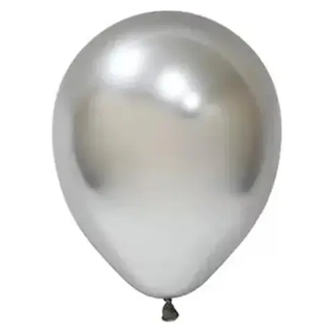 Luftballon 30 cm Chrom Silber 50 pcs