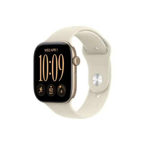 APPLE Watch Series 12 GPS 46mm világosarany alumínium tok homok sportszíj S/M mjen4mp/a