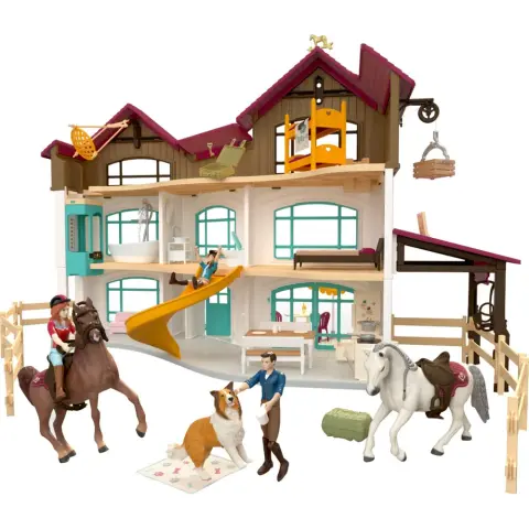 SCHLEICH 42785 Horse Club Lakeside villa and karám