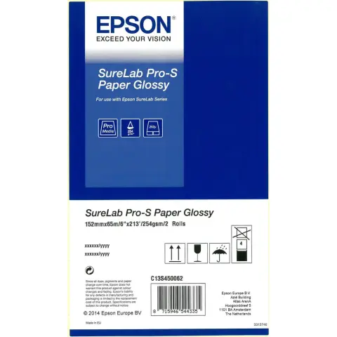 EPSON Fényes fotópapír SureLab Pro-S 152mm x 65m 2 tekercs C13S450062BP