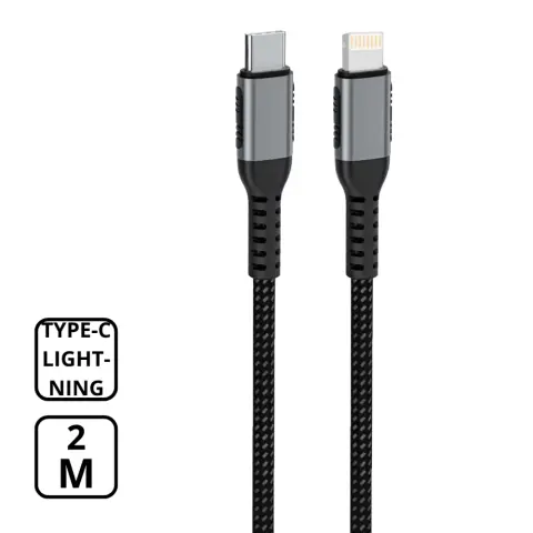 CELLECT USB 2.0 Type C Lightning Punjač/podaci Siva 2m MDCU-TYPEC-LIGHTN2GY
