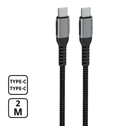 CELLECT USB 2.0 Type C veza Siva 2m MDCU-TYPEC-TYPEC2-GY
