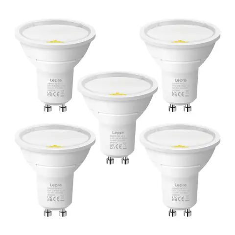 LEPRO LED izzó GU10 3.3W hidegfehér 5 db 200086-DW-EU-5