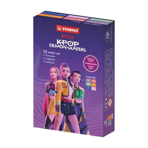 STABILO Swing Cool K-Pop démonvadászok highlighter stock 6 color