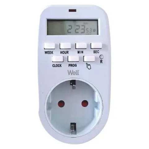 WELL digitalni programabilni podloška TIMER-DIG-01-WL