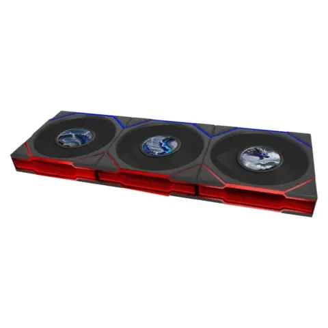 LIAN LI UNI FAN TL LCD FLEX Wireless 120mm 3 darabos szett fekete G9F.12TLLCD1F3B.00