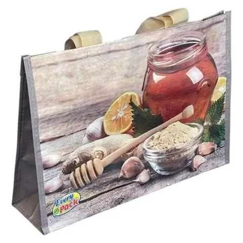 woven plastic case 35x10x25cm méz and ginger