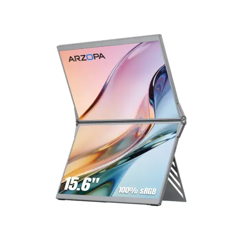 ARZOPA E1 Dual Screen 15.6" FHD Portable Monitor grey