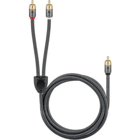 GOOBAY RCA Y Összekötő Fekete-Ezüst 2m 65300