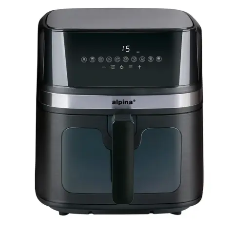 ALPINA Heißluftfritteuse 1700W 8L Schwarz